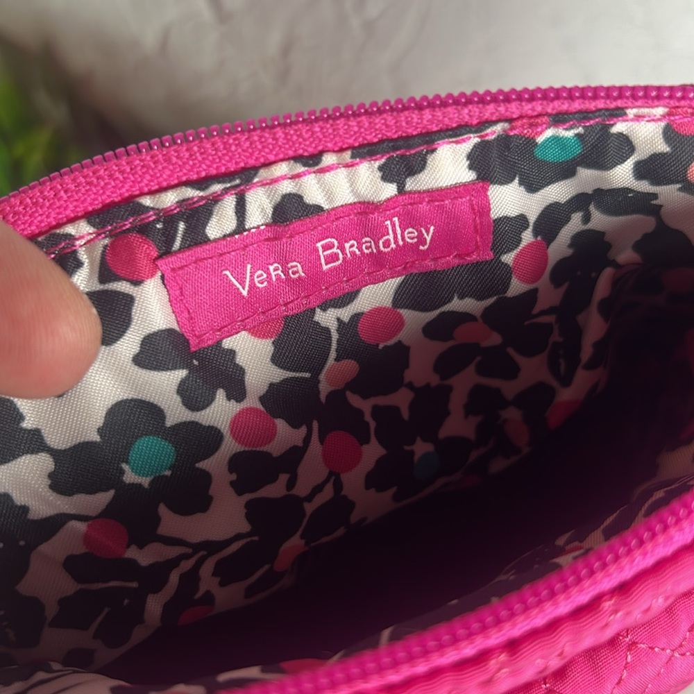 Vera Bradley Pink Quilted Crossbody Bag Barbie Pink Bag Vera Bradley Crossbody - Picture 9 of 16